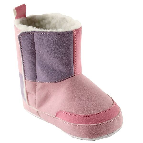 slide 1 of 1, Luvable Friends Baby Girl Crib Shoes, Pink Boots 12-18 Months - Pink Boots
