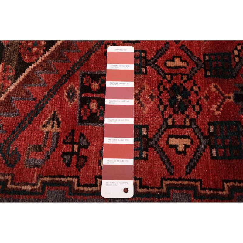 ECARPETGALLERY Hand-knotted Andelz Red Wool Rug - 3'8 x 6'9