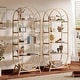 preview thumbnail 17 of 16, 5 Tiers Arched Bookcase Bookshelf, 70.8 Inches Tall Storage Shelves with Metal Frame