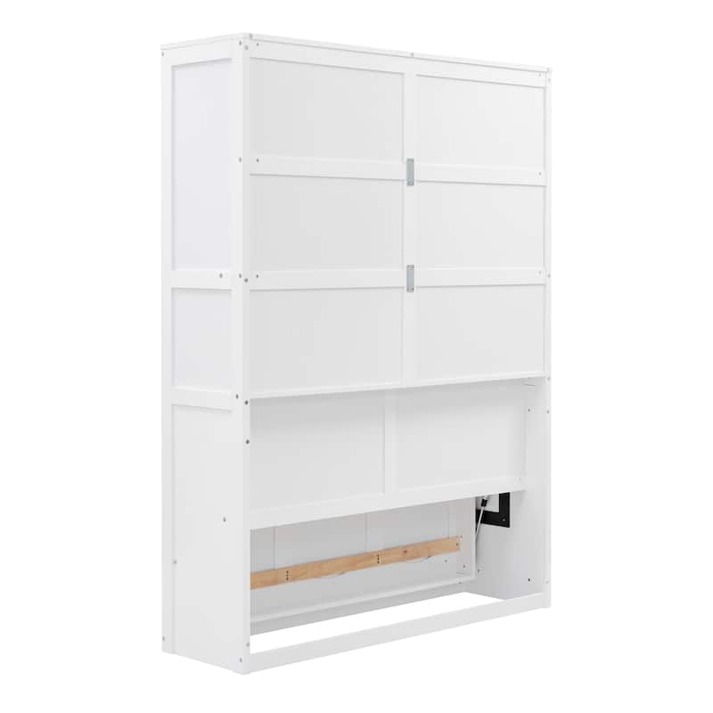Full Size Murphy Bed with Shelves
