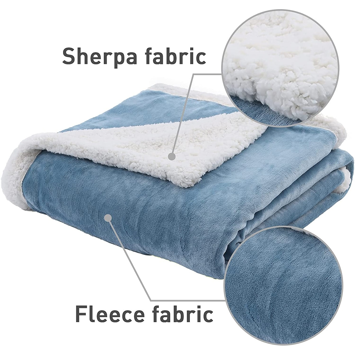 Fuzzy Warm Cozy Soft Throw Blanket Plush Microfiber Blanket White
