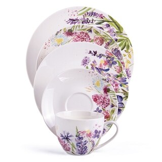 STP Goods Lavender Meadow Bone China Dinnerware Set of 5 for 1