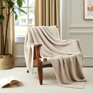 50"x60" Ultra Plush Chunky Knit Throw Blanket Textured Comfort Woven Blanket