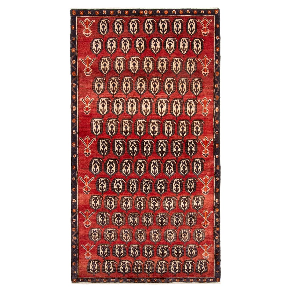 ECARPETGALLERY Hand-knotted Melis Vintage Red Wool Rug - 3'8 x 7'3