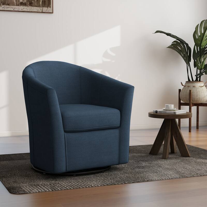 Swivel Accent Chair with Metal Base - 30.7"W x 29.9"H x 27.5"D