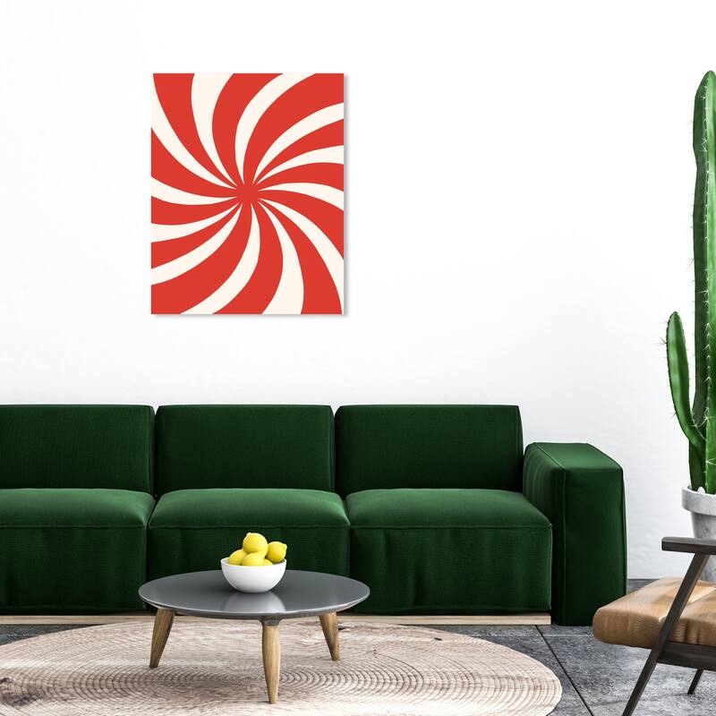 Wynwood Studio Canvas Food and Cuisine Retro Basic Candy Cane Red Modern & Contemporary Wall Art Canvas Print - 30 x 36