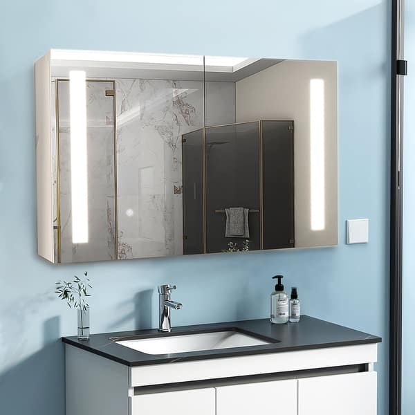 36*24 Inch Surface Mounted Frameless 2 Doors Medicine With 2