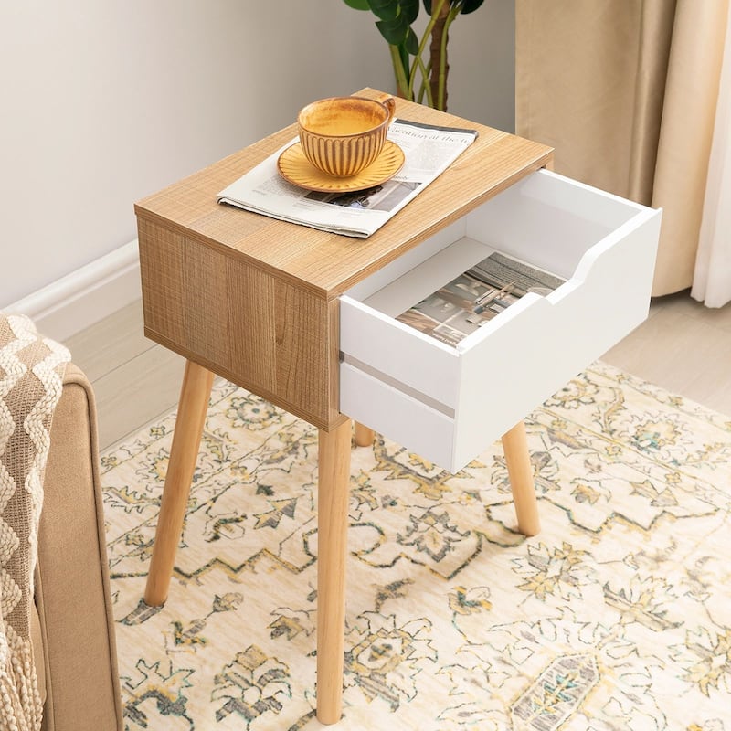 Modern Bedside table with a white drawer Bed Bath & Beyond 35284320