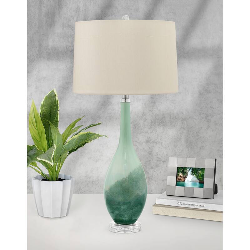 Salato 34 in. Sea Salt Glass Table Lamp