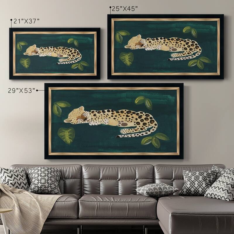 Lethargic Leopard II Premium Framed Canvas- Ready to Hang