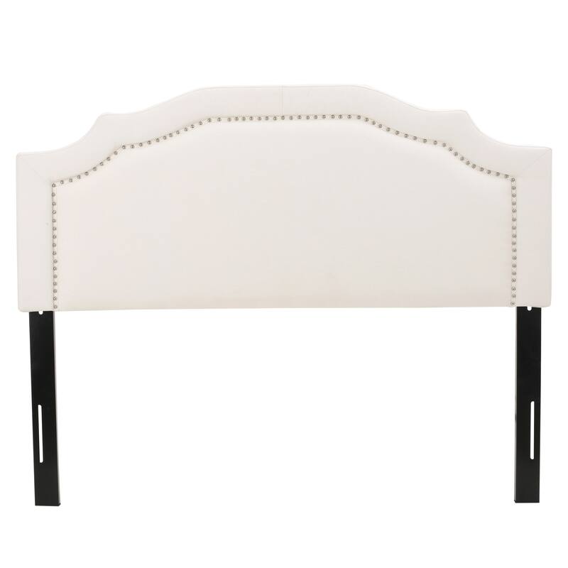 Upholstered Headboard Queen Size, Solid Wood Head Board with Durable Metal Legs