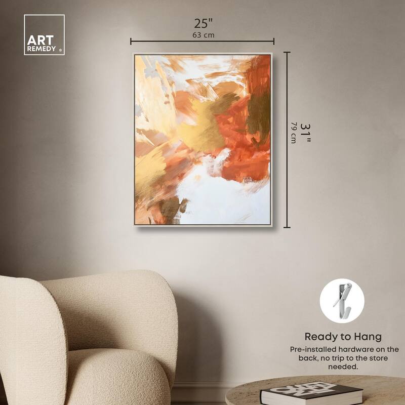 Golden Yellow Citrus Burst I Canvas by Art Remedy