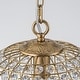 preview thumbnail 80 of 95, Retro French 4/5-Light Antique Brass Globe Crystal Chandelier for Living/Dining Room