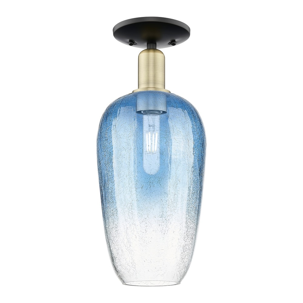 Innovations Lighting Downtown Urban - Brookhaven Flute - 1 Light 7" Semi-Flush Mount Light