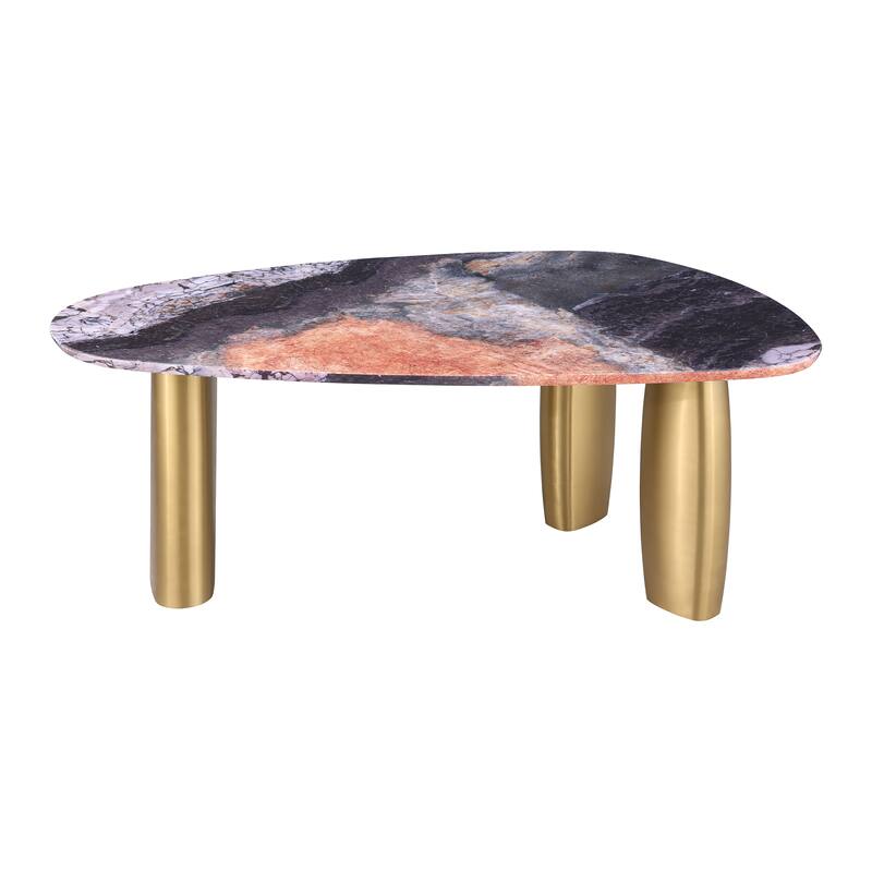 Furniture of America Luvien Modern 7-Piece Colorful Sintered Stone Top Oval Dining Table Set