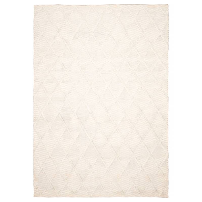 ECARPETGALLERY Braid weave Sienna Cream Wool Rug - 6'1 x 8'8 - Cream - 6'1 x 8'8