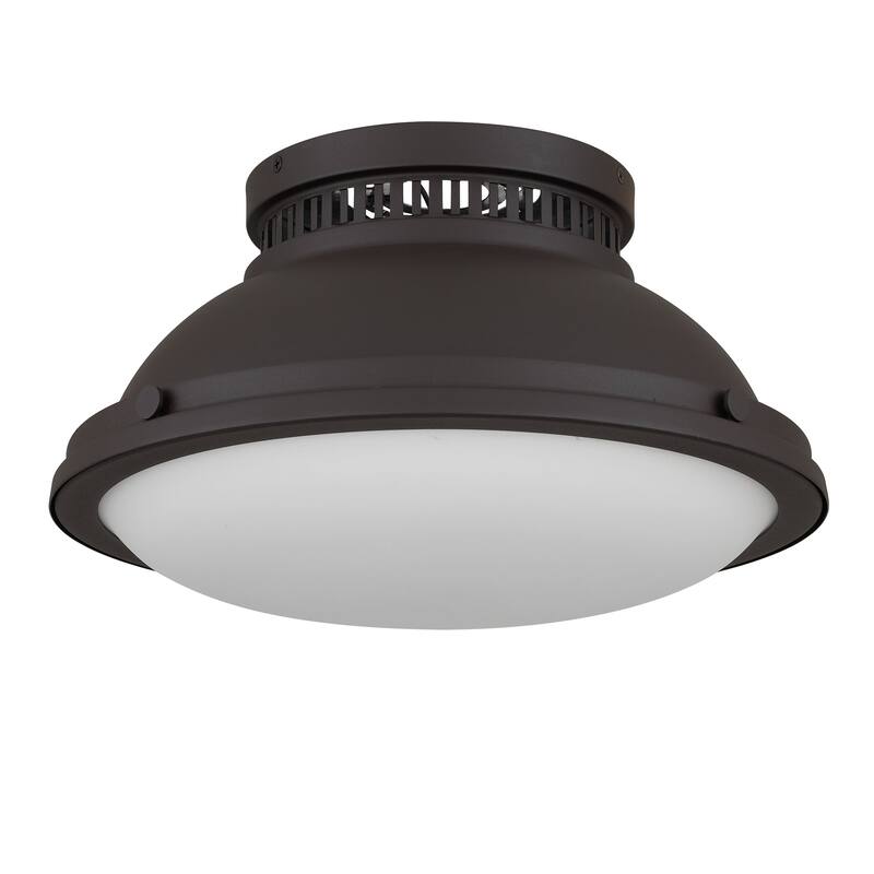 Halo 2-Light 14" Dark Bronze Flush Mount Ceiling Light