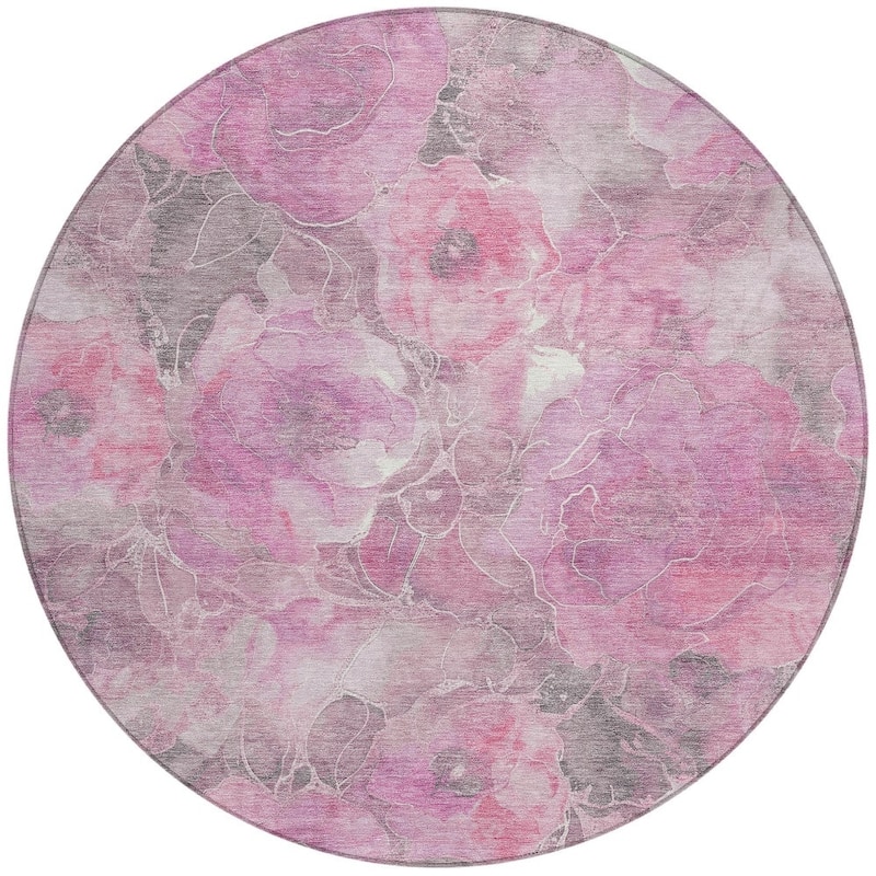 HomeRoots Floral Transitional Rectangle Outdoor Rug