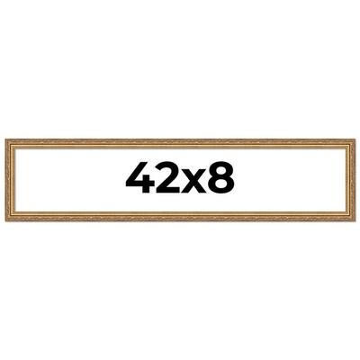 42x8 Frame Red Solid Wood Picture Frame Width 1.75 Inches | Interior Frame Depth 1 13/16 Inches