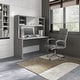 preview thumbnail 16 of 38, Echo 60W Credenza Desk with Hutch from Office by kathy ireland® Modern Gray