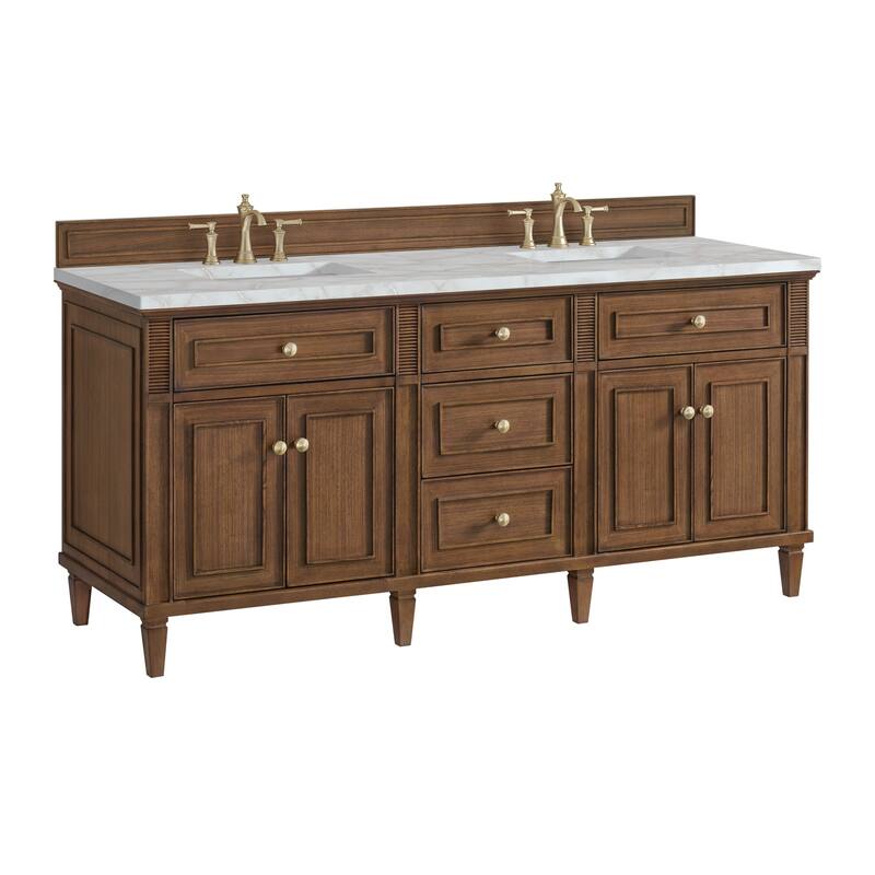 James Martin Vanities 424-V72-3VSL Lorelai 72" Double Basin Wood