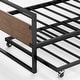 preview thumbnail 7 of 8, Priage by ZINUS Brown Bamboo and Metal Daybed with Trundle