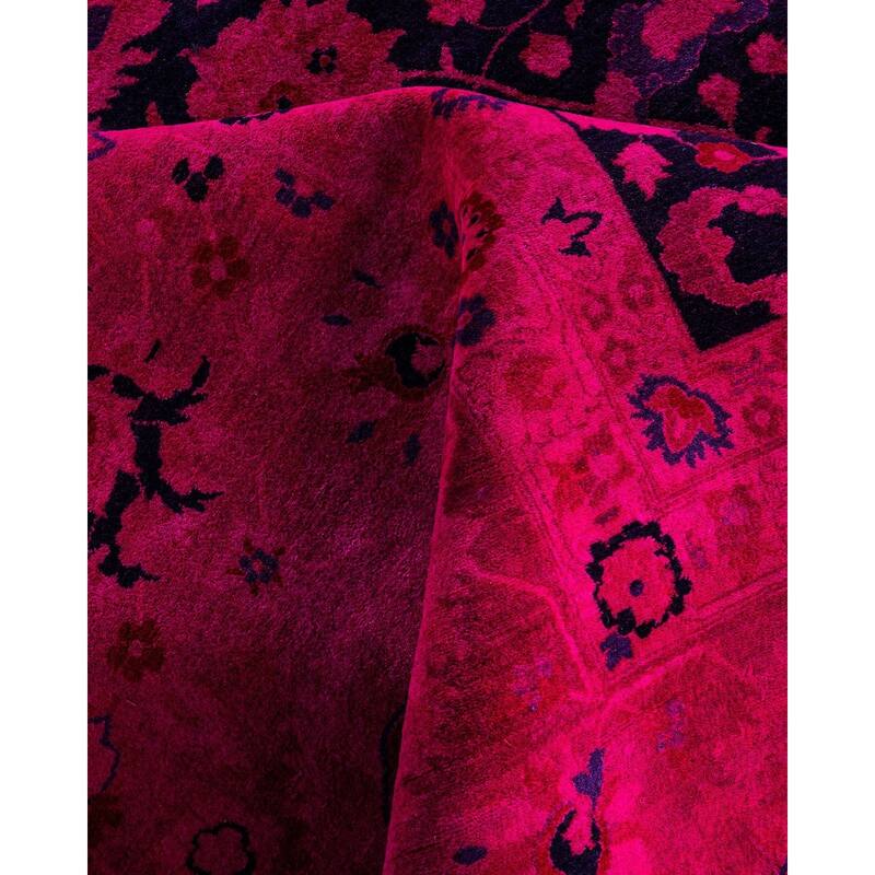 Fine Vibrance One-of-a-Kind Hand-Knotted Area Rug - Pink, 9' 1" x 11' 10" - 9' 1" x 11' 10"