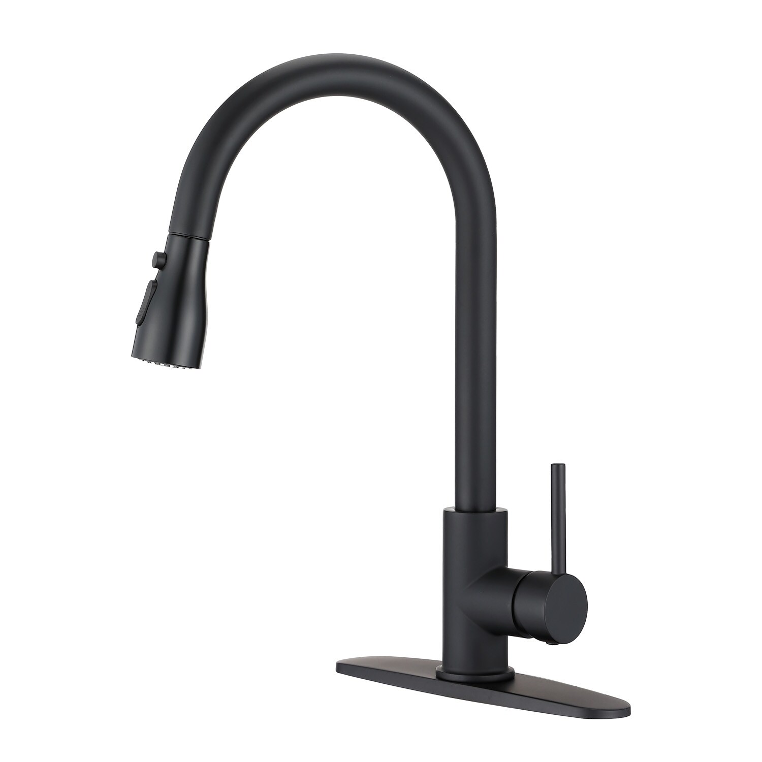 Kitchen Sink Faucets with Pull Down Sprayer Matte Brushed Finished