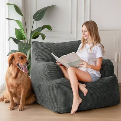 Giant Bean Bag Chair Dark Grey