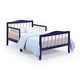 preview thumbnail 3 of 4, Twain Toddler Bed Blue/Natural suitable for kids'bedroom