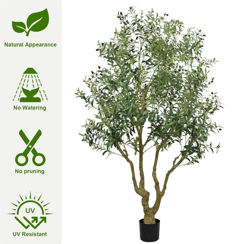 8FT Tall Artificial Olive Tree