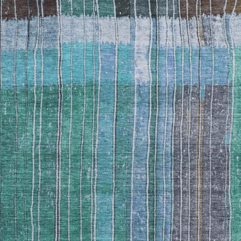 HomeRoots Striped Transitional Rectangle Outdoor Rug