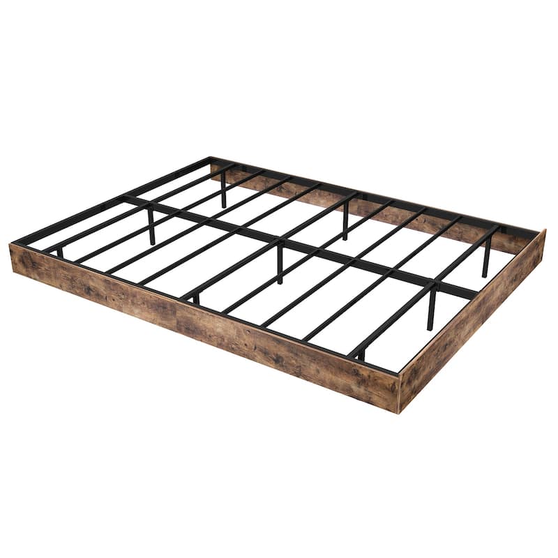 King/Queen/Full Floating Bed Frame with LED Lights & Heavy-Duty Metal Base