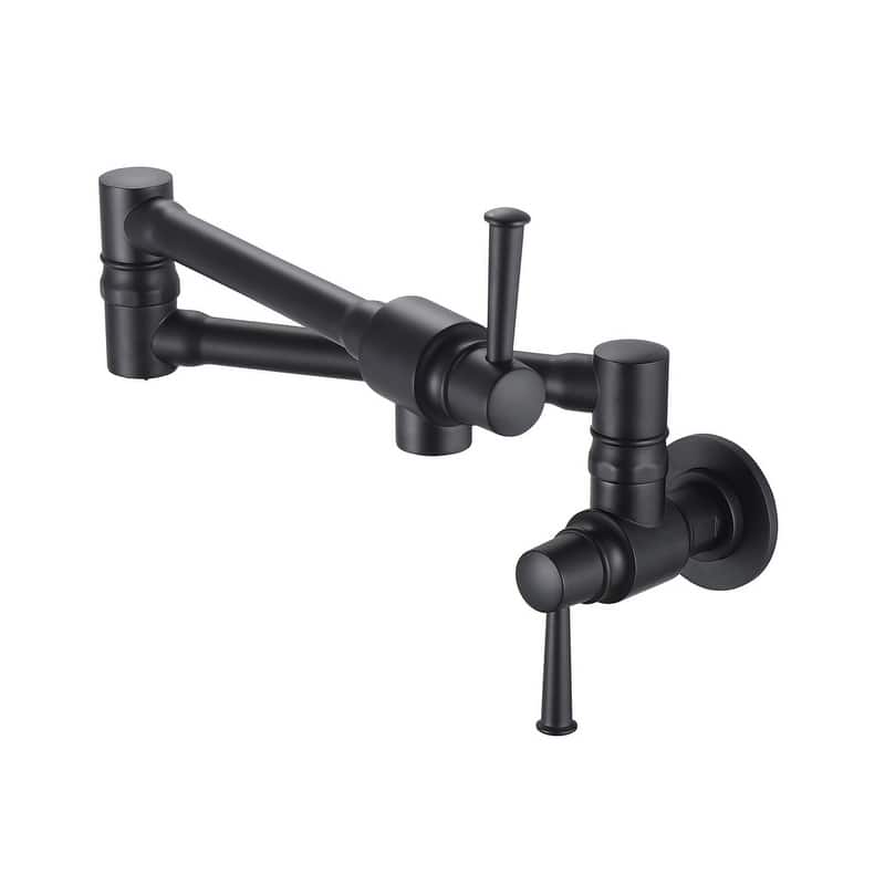 Pot Filler Faucet Wall Mount with Folding Stretchable 2 Handles