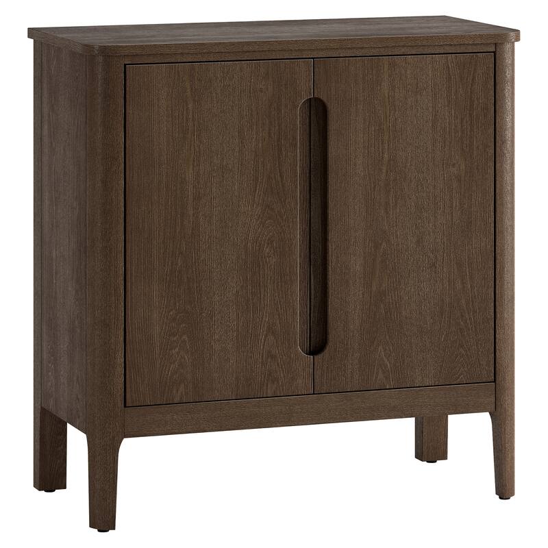 Manchester 32" Rectangular Solid Wood Accent Cabinet - 32" Wide - Brown Oak Veneer