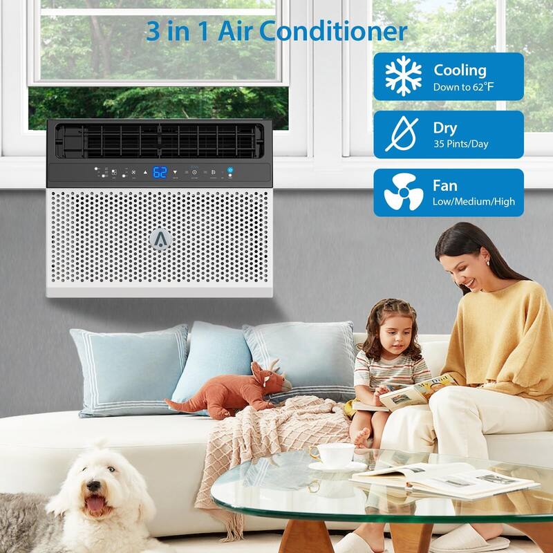 6000 BTU UShaped Window Air Conditioner, Window ac Unit U Shaped Cools
