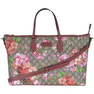 Gucci Designer Our Best Clothing Shoes Deals Online Gucci 410478 Gg Supreme Canvas Pink Fl Blooms Convertible Purse Handbag Multi
