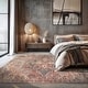 preview thumbnail 26 of 50, Floral Medallion Washable Rug – Low Pile, Non-Slip, Ideal for Entryway, Living Room, and Bedroom