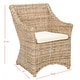 preview thumbnail 12 of 11, SAFAVIEH St. Thomas Wicker Washed Brown Wingback Arm Chair (Fully Assembled). - 26" W x 23" D x 34" H