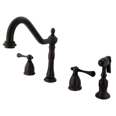 Kingston Brass Heritage 1.8 GPM Widespread Kitchen Faucet - Includes