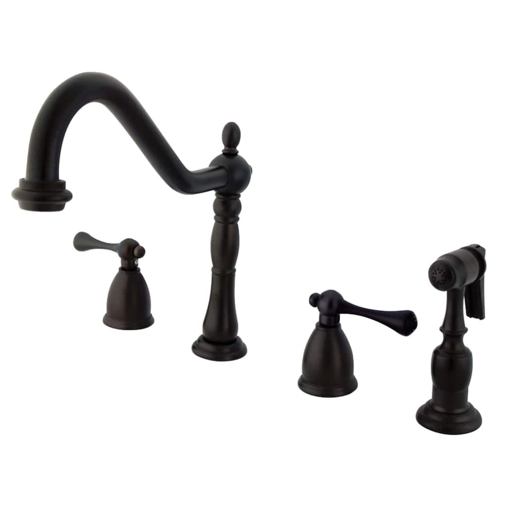 Kingston Brass Heritage 1.8 GPM Widespread Kitchen Faucet - Includes