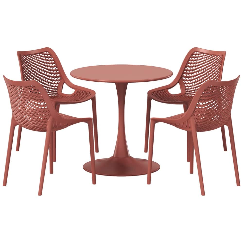Frond and Form 4-Person Outdoor Round Dining Set