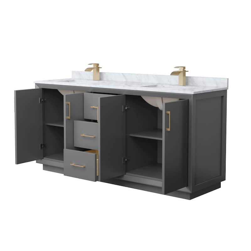 Wyndham Collection WCF414172D-NAT-UNSMXX Strada 72" Free Standing