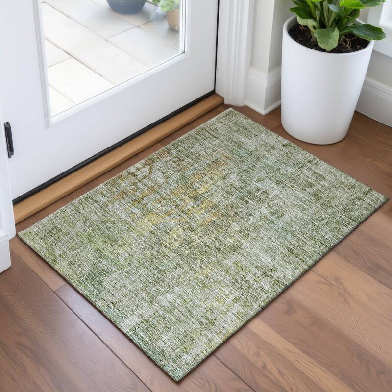 Premium Washable Super Soft Modern Ombre Mayfield Rug - Sage - 1'8" x 2'6"