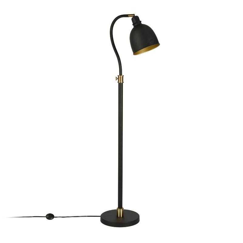 68 Inch Adjustable Floor Lamp with White Frosted Glass Shade for Reading