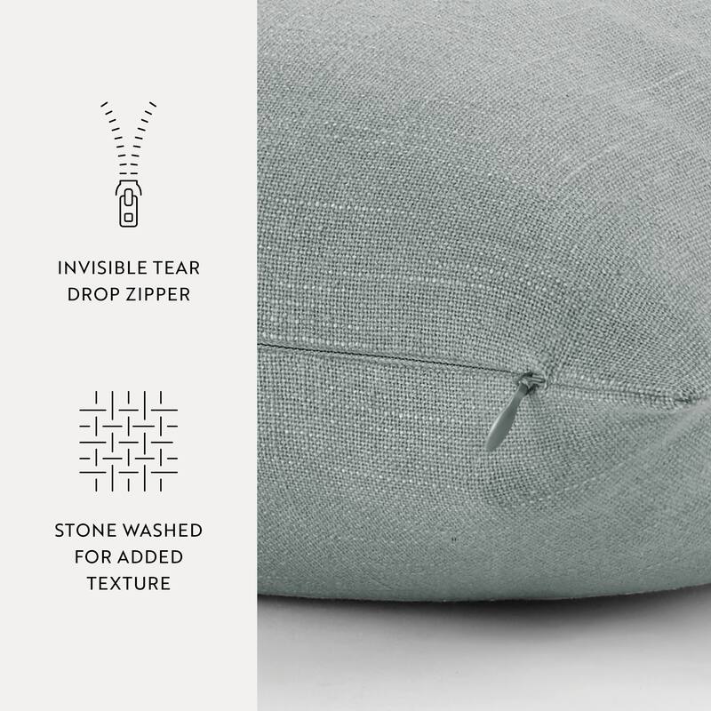 2-Pack Cotton Slub Decor Throw Pillows in Solids