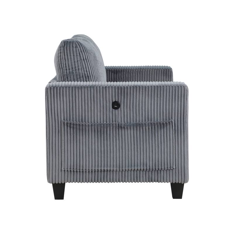 Kenlis Corduroy Living Room Sofa with Storage