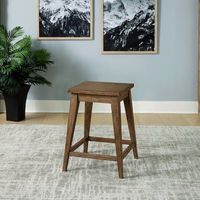 Pinebrook Ridge Weathered Toffee Console Stool