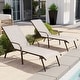 preview thumbnail 1 of 72, Outdoor Patio Lounger Aluminum Adjustable Chaise Lounge Chairs with Arms (Set of 2/4) - See Picture Beige, 2PCS
