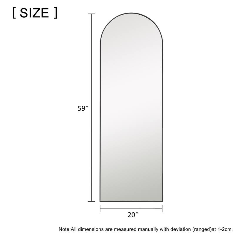 Arched Mirror Full-length Floor Mirror with Standing